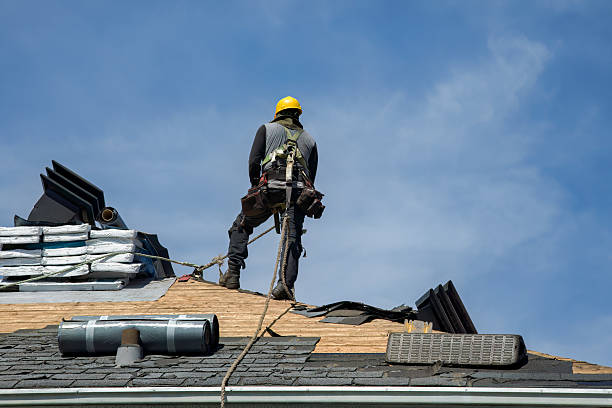 Professional Roof Replacement technician working in Mallory, NY